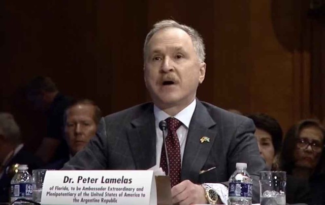 Gobernadores y legisladores se pronunciaron en contra de Peter Lamelas, el embajador de Trump