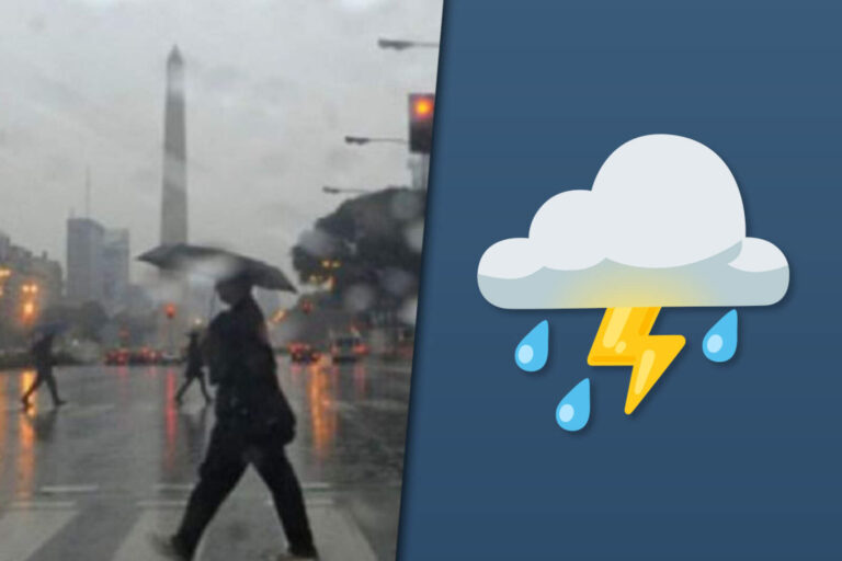 Mal tiempo en AMBA hoy: cuándo se va la lluvia y cómo sigue el fin de semana