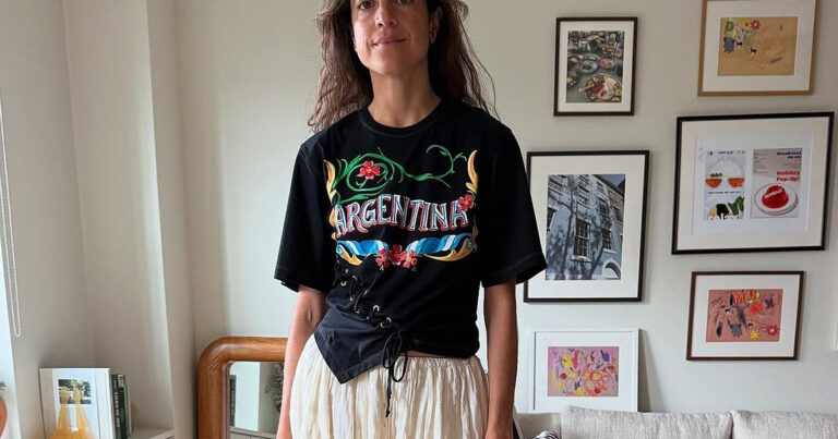 La remera con un ícono argentino que mostró una famosa influencer neoyorquina y levantó polémica