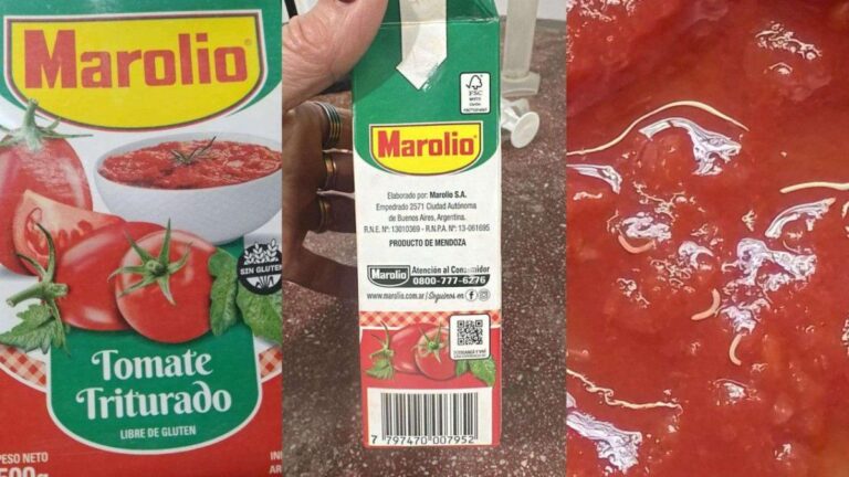 Marcha atrás de la Anmat: el tomate triturado de Marolio tenía brotes de semillas, no gusanos
