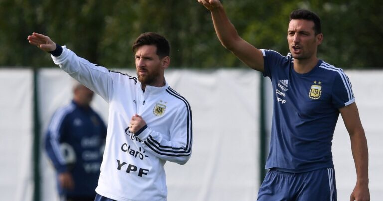 Por qué no jugó Messi el día que debutóScaloni como técnico de la Selección