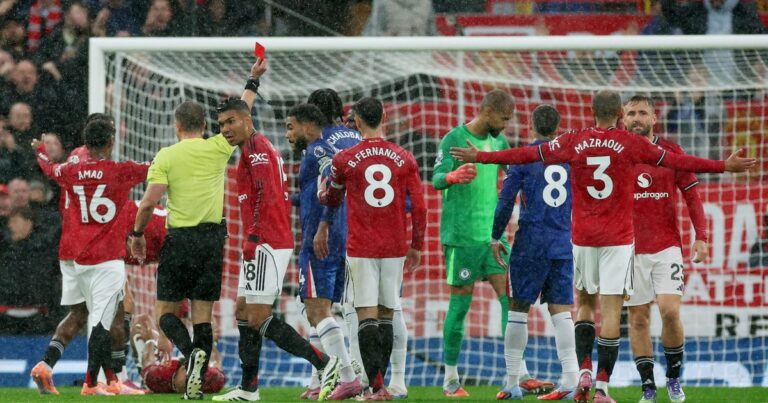 Con un hombre menos, Chelsea ya cae ante el United